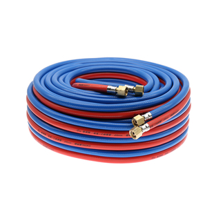 象头牌氧气乙炔管8mm双色连体管高压割枪气焊管并联双管带铜接头