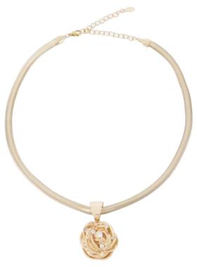 Magda Butrym 女款花朵水晶装饰吊坠项链 迷衣时尚