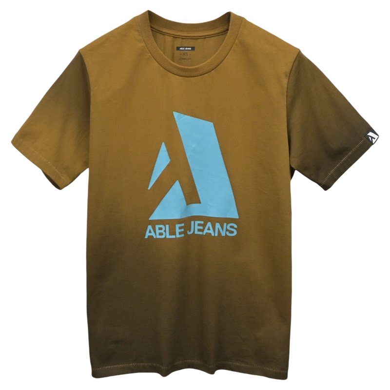 ABLEJEANS纯棉渐变短袖T恤潮男