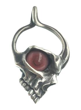 渡鸦原创手工纯银义眼骷髅男吊坠