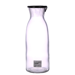 宜家瓦达恩带盖玻璃密封瓶透明冰镇柠檬水瓶子中餐厅