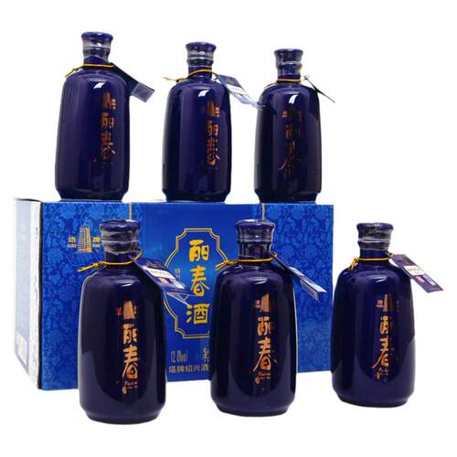 【官方旗舰店】丽春黄酒塔牌十年兰瓷丽春375ml*6整箱礼盒绍兴立