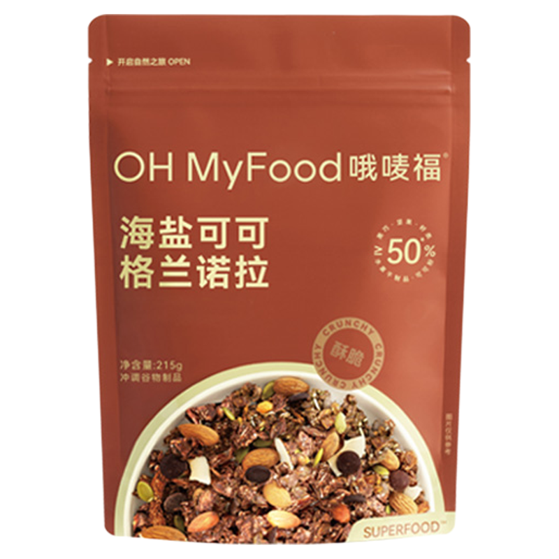 ohmyfood榛果黑巧烘焙燕麦片