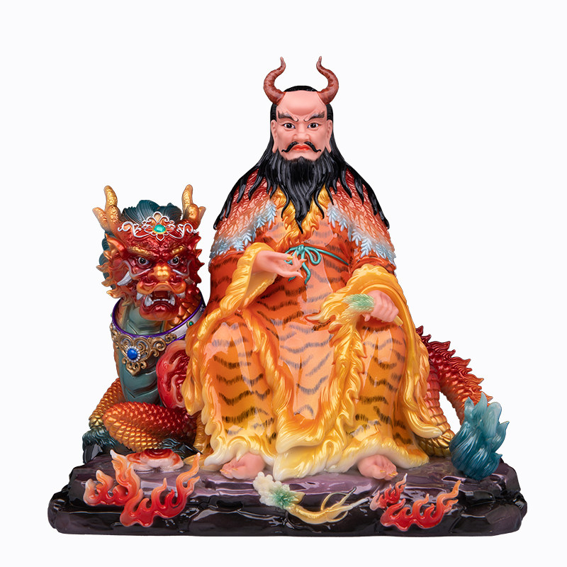 新品神农大帝神像炎帝神农像手持稻穗坐骑像五谷先帝家用供奉摆件
