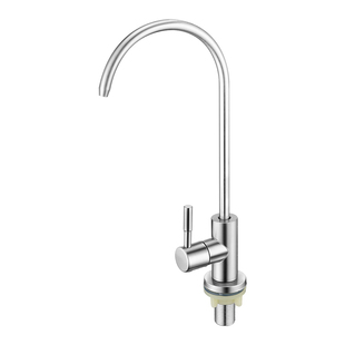 净水器水龙头 家用304不锈钢直饮纯水机过滤器专用2分鹅颈水龙头