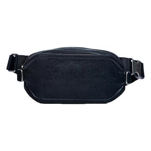 麦为休闲头层植鞣牛皮胸包真皮腰包运动胸前斜挎包男女款单肩包潮