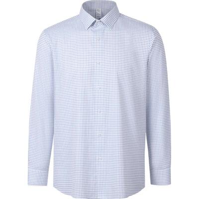 本来BENLAI男士全棉格纹衬衫2025秋季新款休闲长袖衬衣BRS250012