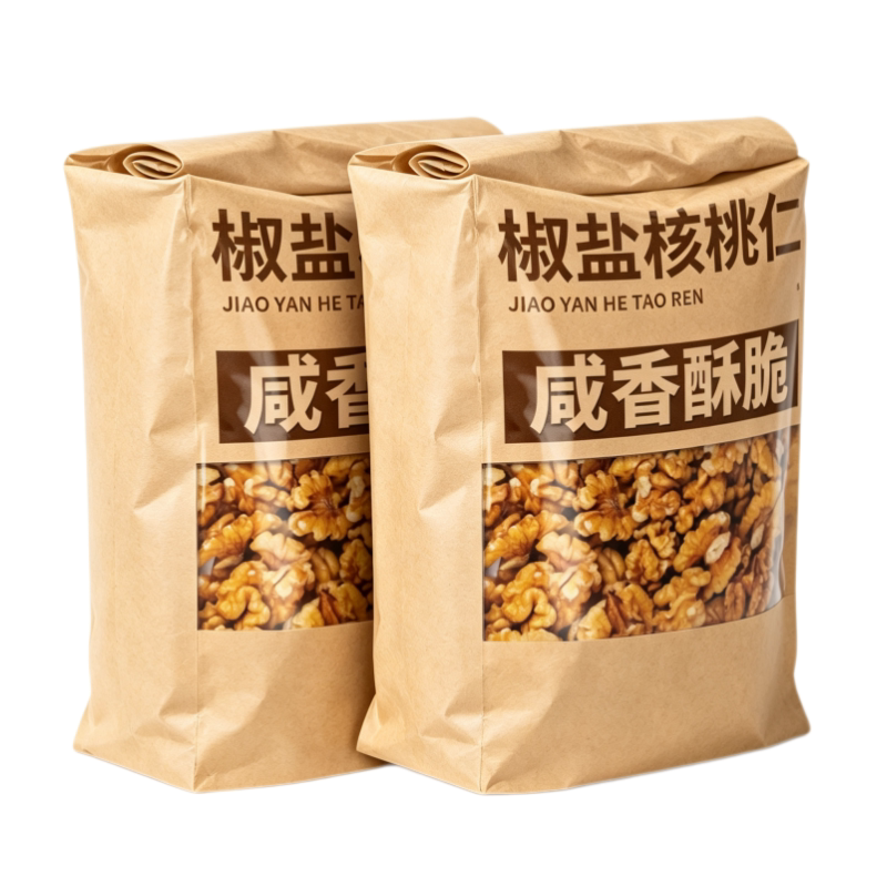 新货椒盐核桃仁咸味炒熟核桃肉坚果零食干果原味新鲜大核桃不苦