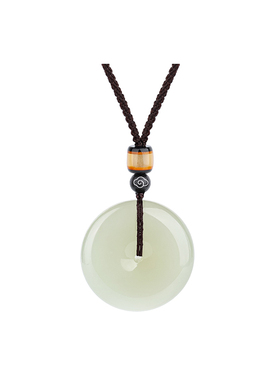 和田玉平安扣吊坠女款