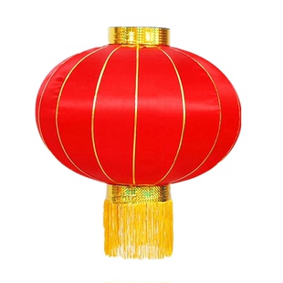 户外春节新年色丁布大红灯笼宫灯绒布绸布灯笼景区街道装挂饰布置