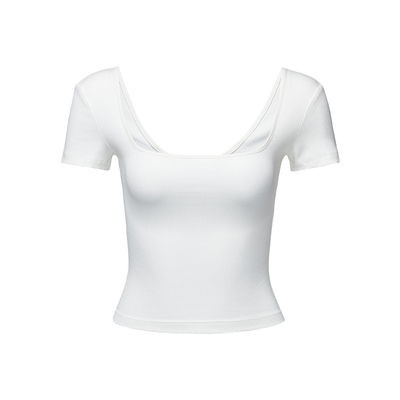 两种领口经典简约纯色短袖套组