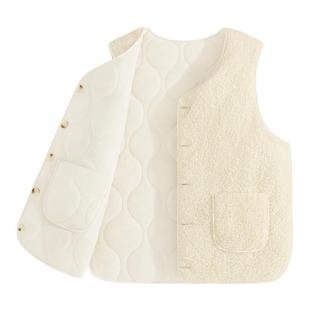 都市丽人摇粒绒马甲冬外穿女2025年新款两面穿加厚夹棉保暖背心Y
