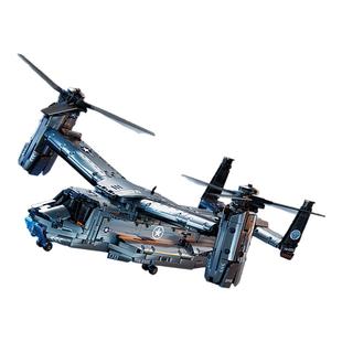 2025年新款鱼鹰大型运输机直升机积木男生拼装玩具军事模型拼图