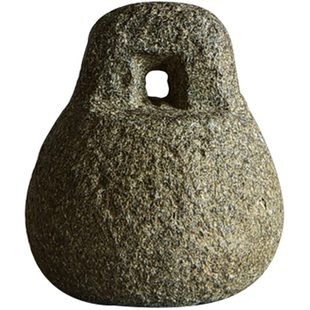 称心如意手工石秤砣 中式古典石权 石茶宠把件石头秤砣禅意石摆件