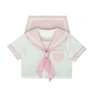 樱奈家粉领白三本甜妹风水手服嫩粉色JK制服原创日系学院风裙套装