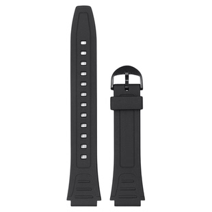 黑色凸口硅胶手表带适配卡西欧W-800H W-217H/218H AW-80/82 F-91