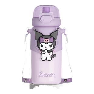 三丽鸥联名款儿童吸管保温水杯316不锈钢女男孩学生杯子便携水壶