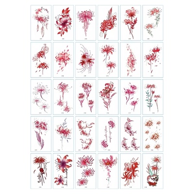 字母纹身贴女持久防水防汗小众