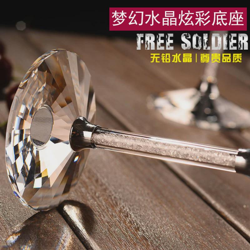 高档水晶红酒杯高脚杯醒酒器套装家用6只装大号欧式玻璃葡萄酒杯