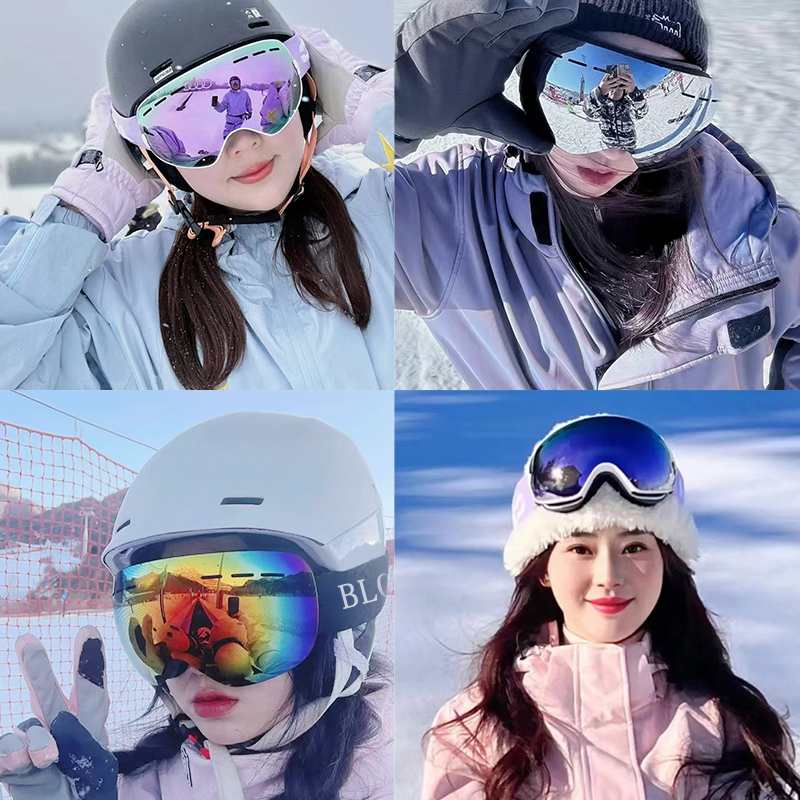滑雪镜双层防雾球面护目镜男女近视成人雪地登山装备儿童滑雪眼镜