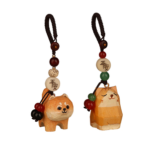 治愈系柴犬橘猫情侣钥匙扣挂件送礼手工汽车钥匙挂吊坠男女生礼物