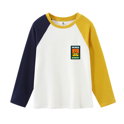 小猪班纳男童长袖T恤2026春装新款儿童圆领打底衫中大童休闲上衣9