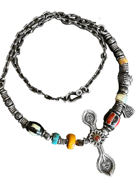 跋折罗VAJRA纯银甘露勺吊坠多宝