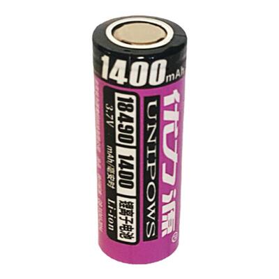 优力源18490锂电锂电池/强光手电电池1400mAh 3.7V锂电池(平头)
