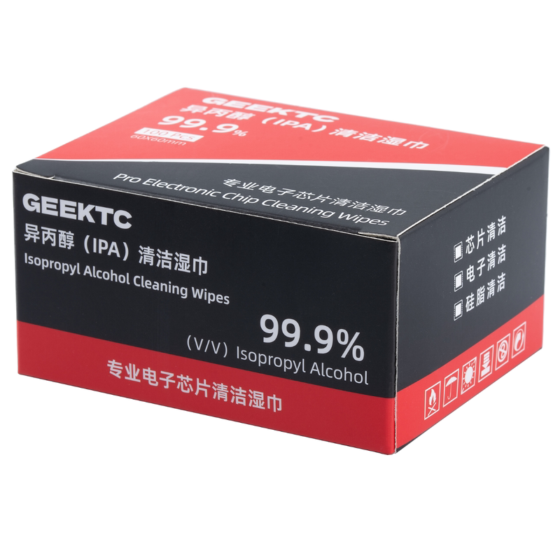 99.9%异丙醇IPA清洁湿巾 硅脂凝胶擦拭湿巾布无水无酒精 极客温控