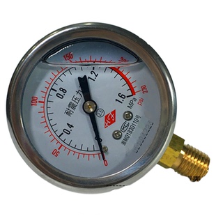 YN60耐震压力表 液压油压表 抗震压力表 不锈钢 恒丰仪表