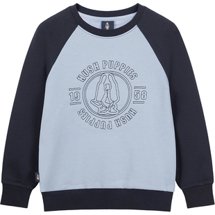 暇步士童装男童加绒卫衣25秋冬新品大童学院风保暖上衣儿童套头衫