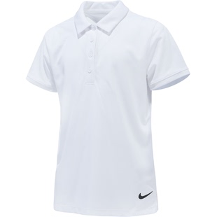 Nike儿童网球服 耐克夏季女孩速干翻领POLO衫弹力运动上衣DN1967