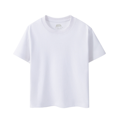 儿童纯白色短袖T恤防水防污