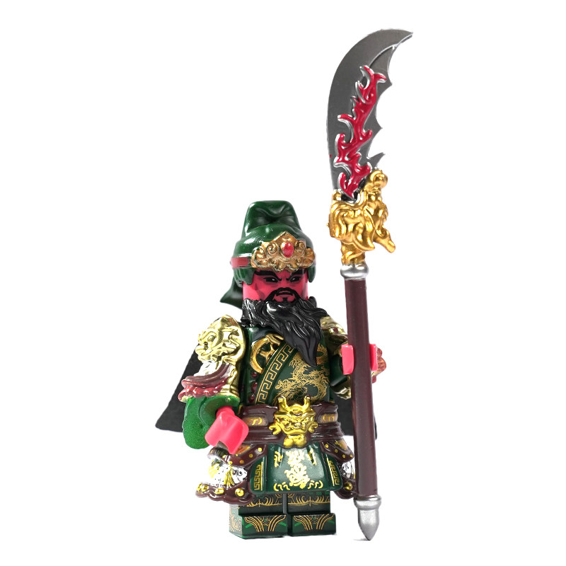 关羽关公吕布三国演义人仔古代士兵汉朝武将积木手办玩具小人模型