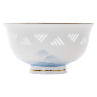 富玉陶瓷景德镇玲珑高温瓷餐具套装家用新中式饭碗高颜值乔迁送礼