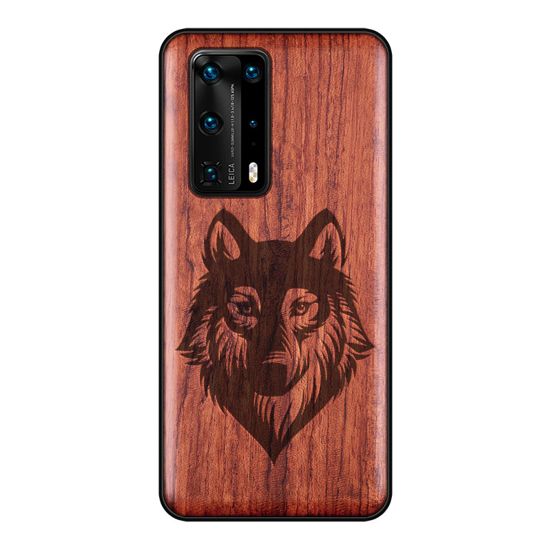 中国风华为p40pro+防摔手机壳木