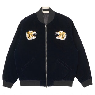 TAION 25秋冬新品 日本特别款刺绣图案抓绒双面穿羽绒服夹克外套