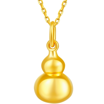 金至尊小克重黄金福禄葫芦足金葫芦吊坠女挂坠颈饰生日礼物送老婆