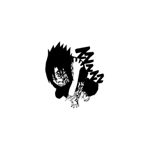 TLP镂空车贴 火影忍者宇智波佐助Uchiha Sasuke日漫动漫防水贴纸