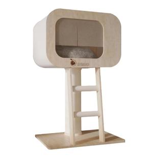 电视机猫窝猫爬架保暖冬季夏季木色纯白猫磨爪