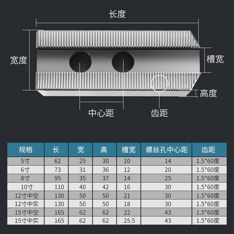 液压卡盘三爪油压软爪具加厚10夹头数控车床加高生卡寸寸8寸6爪爪