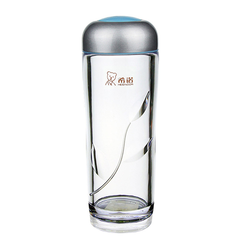 希诺塑料杯女便携迷你小水杯可爱隔热杯透明耐摔防摔学生儿童水杯