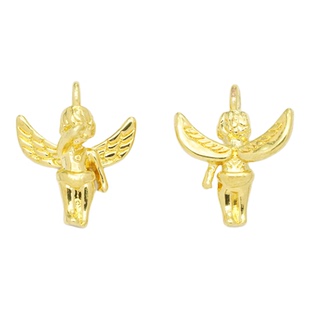 特价18k金天使吊坠女款轻奢小众高颜值简约百搭不脱模au750-0439