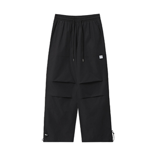 回力冲锋工装裤子男款秋冬新款户外加绒伞兵直筒裤机能男士休闲裤