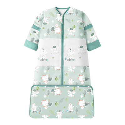 一件穿三年成长型睡袋四季通用