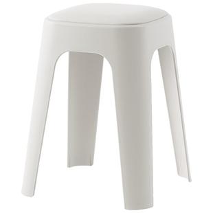 全友家居现代简约餐桌凳子客厅家用可叠放椅子休闲塑料凳KD