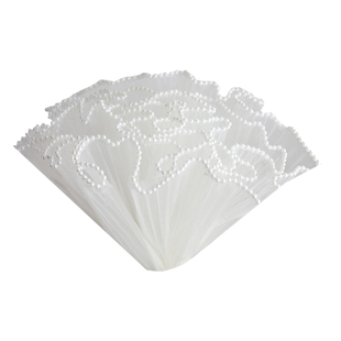 珍珠款浪花纱鲜花包装网纱韩式波浪纱玫瑰花束白纱黑纱花艺资材