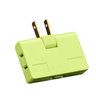 180度可旋转一拖三超薄无线二项2孔电源转换器二脚一转三转换插座