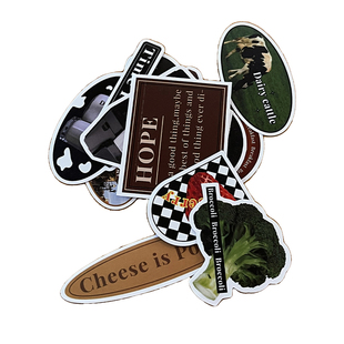 屿鱼文创ins宜家风美式复古贴纸手账笔记本手机壳防水装饰贴画