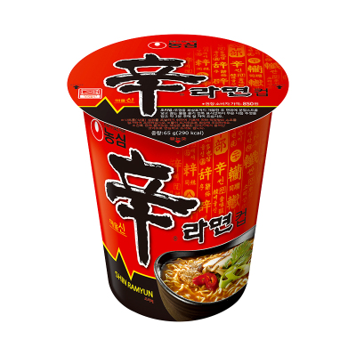 韩国进口农心辛拉面辣味65g
